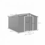 Abri de jardin en métal - FLANDRE 8.84m² gris anthracite – Image 5