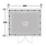 Abri de jardin en acier de 7,1 m² anthracite - TELLURIA CLASSICO 3024 – Image 2