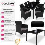 TecTake Salon de jardin 8 places avec housse de protection – Image 2