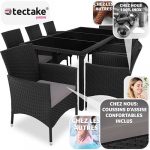 TecTake Salon de jardin 8 places avec housse de protection – Image 3